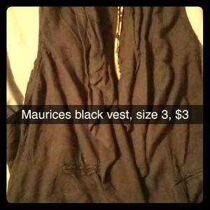Maurices black vest